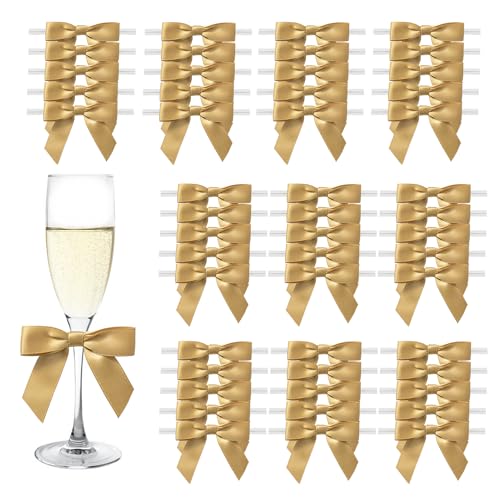 MORSUNBELA 50 Stück Geschenkschleifen Geschenk Braun Schleifen Deko für Weihnachten Hochzeiten und Geschenkverpackungen von MORSUNBELA