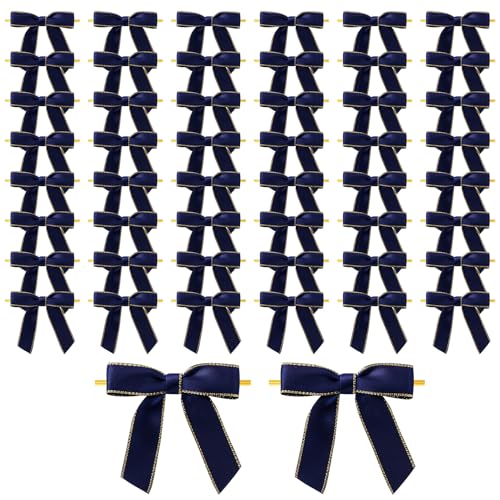 MORSUNBELA Blau Schleifen Deko Kleine Geschenkschleifen Schleife Geschenk für Hochzeit Geburtstag Kommunion Weihnachten Gastgeschenke,50 Stück,Dunkelblau MORSUNBELA Blau Schleifen Deko Kleine Geschenkschleifen Schleife Geschenk für Hochzeit Geburtstag Kommunion Weihnachten Gastgeschenke,50 Stück,Dunkelblau von MORSUNBELA