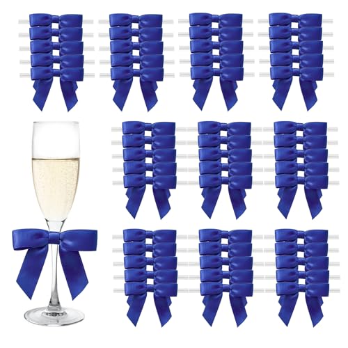 MORSUNBELA Blaue Geschenkschleife Deko Hochzeit Schleifen Geschenk 50 Stück Klein Geschenkschleifen Geschenkverpackung Schleife MORSUNBELA Blaue Geschenkschleife Deko Hochzeit Schleifen Geschenk 50 Stück Klein Geschenkschleifen Geschenkverpackung Schleife von MORSUNBELA