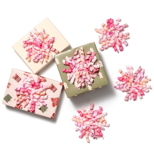 MORSUNBELA Geschenkband, Geschenkschleifen Selbstklebende Schleifen, 6 Stück Schleifen Deko Selbstklebende Band, für Hochzeit Party Geschenke Einpacken Dekoband (rosa/rot) von MORSUNBELA