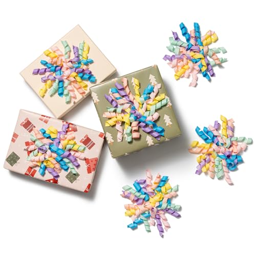 MORSUNBELA Geschenkband, Geschenkschleifen Selbstklebende Schleifen, 6 Stück Schleifen Deko Selbstklebende Band, für Hochzeit Party Geschenke Einpacken Dekoband - gemischte Farben von MORSUNBELA