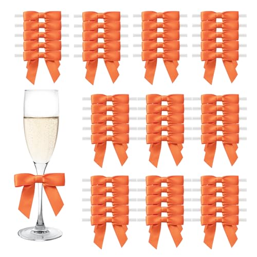 MORSUNBELA Geschenkschleife Deko Hochzeit Schleifen Geschenk 50 Stück Klein Geschenkschleifen Orange Geschenkverpackung Schleife MORSUNBELA Geschenkschleife Deko Hochzeit Schleifen Geschenk 50 Stück Klein Geschenkschleifen Orange Geschenkverpackung Schleife von MORSUNBELA