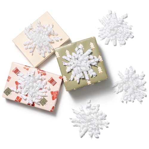 MORSUNBELA Geschenkschleifen, Geschenkband Selbstklebende Schleifen, 6 Stück Weiß Schleifen Deko Selbstklebende Band, für Hochzeit Party Geschenke Einpacken Dekoration von MORSUNBELA