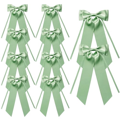 MORSUNBELA Geschenkschleifen Grün Schleifen Deko, Haarschmuck mit Schleife 10 Stück Satinschleifen Autoschleifen, für Hochzeit Haarschmuck Feiertagsdekoration oder Geschenke MORSUNBELA Geschenkschleifen Grün Schleifen Deko, Haarschmuck mit Schleife 10 Stück Satinschleifen Autoschleifen, für Hochzeit Haarschmuck Feiertagsdekoration oder Geschenke von MORSUNBELA
