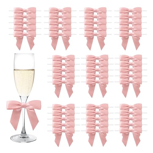 MORSUNBELA Geschenkschleifen Hochzeit Deko Kleine Rosa Schleifen Geschenk Mini Schleife für Geburtstag Kommunion Weihnachten,50 Stück MORSUNBELA Geschenkschleifen Hochzeit Deko Kleine Rosa Schleifen Geschenk Mini Schleife für Geburtstag Kommunion Weihnachten,50 Stück von MORSUNBELA