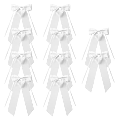MORSUNBELA Geschenkschleifen Schleifen Deko, Haarschmuck mit Schleife 10 Stück Weiß Satinschleifen Autoschleifen, für Hochzeit Haarschmuck Feiertagsdekoration oder Geschenke MORSUNBELA Geschenkschleifen Schleifen Deko, Haarschmuck mit Schleife 10 Stück Weiß Satinschleifen Autoschleifen, für Hochzeit Haarschmuck Feiertagsdekoration oder Geschenke von MORSUNBELA