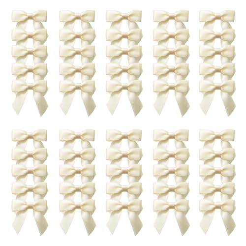 MORSUNBELA Schleifen Beige Deko Hochzeit Geschenkschleifen Kleine Schleife Geschenk für Geburtstag Kommunion,50 Stück MORSUNBELA Schleifen Beige Deko Hochzeit Geschenkschleifen Kleine Schleife Geschenk für Geburtstag Kommunion,50 Stück von MORSUNBELA