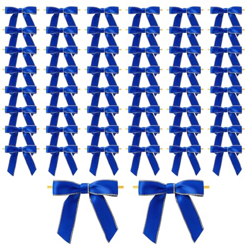 MORSUNBELA Schleifen Deko Hochzeit Geschenkschleifen Schleife Kleine Geschenk für Geburtstag Kommunion Weihnachten Gastgeschenke,50 Stück,Blau MORSUNBELA Schleifen Deko Hochzeit Geschenkschleifen Schleife Kleine Geschenk für Geburtstag Kommunion Weihnachten Gastgeschenke,50 Stück,Blau von MORSUNBELA