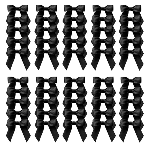 MORSUNBELA Schwarz Schleifen Deko Hochzeit Geschenkschleifen Schleife Geschenk für Geburtstag Kommunion,50 Stück,Kleine MORSUNBELA Schwarz Schleifen Deko Hochzeit Geschenkschleifen Schleife Geschenk für Geburtstag Kommunion,50 Stück,Kleine von MORSUNBELA