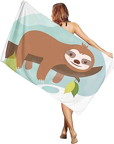 MORTRA Süßes Faultier Strandtuch Groß 90x180 cm, Weich Schnelltrocknend Sandfrei Strandhandtuch 3D Tier Mikrofaser Handtücher Badetuch für Damen Herren Handtuch Strandtücher Strandlaken Badehandtuch MORTRA Süßes Faultier Strandtuch Groß 90x180 cm, Weich Schnelltrocknend Sandfrei Strandhandtuch 3D Tier Mikrofaser Handtücher Badetuch für Damen Herren Handtuch Strandtücher Strandlaken Badehandtuch von MORTRA