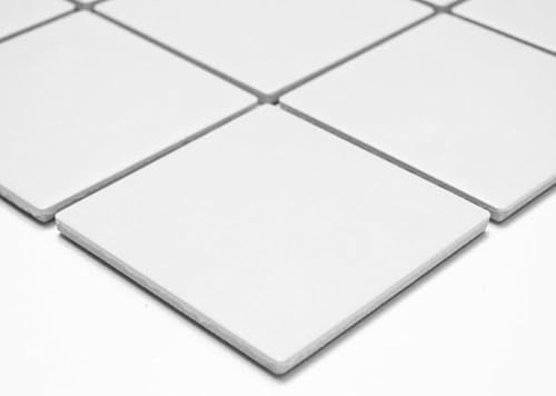 Handmuster Mosaik Fliese Keramik weiß MOS22-0102-R10_m Handmuster Mosaik Fliese Keramik weiß MOS22-0102-R10_m von MOSANI