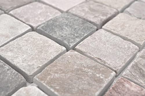 Handmuster Mosaik Fliese Quarzit Naturstein Quarzit beige Küchenrückwand Spritzschutz grau MOS36-0204_m Handmuster Mosaik Fliese Quarzit Naturstein Quarzit beige Küchenrückwand Spritzschutz grau MOS36-0204_m von MOSANI