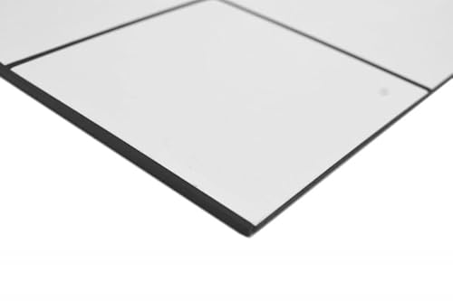 Handmuster Selbstklebende Mosaikmatte Metall weiße Fliesenoptik mit schwarzer Fuge MOS200-W01_m Handmuster Selbstklebende Mosaikmatte Metall weiße Fliesenoptik mit schwarzer Fuge MOS200-W01_m von MOSANI
