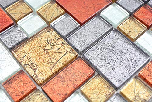Handmuster Transparentes Crystal Mosaik Glasmosaik gold silber schwarz rot Struktur MOS86-71739_m Handmuster Transparentes Crystal Mosaik Glasmosaik gold silber schwarz rot Struktur MOS86-71739_m von MOSANI