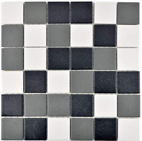Keramik Mosaik Fliese RUTSCHEMMEND RUTSCHSICHER schwarz weiß grau metall unglasiert Fliesenspiegel - MOS14-2213-R10 Keramik Mosaik Fliese RUTSCHEMMEND RUTSCHSICHER schwarz weiß grau metall unglasiert Fliesenspiegel - MOS14-2213-R10 von MOSANI