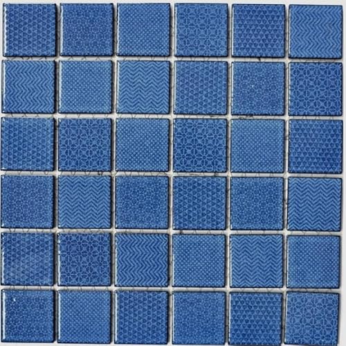 Keramik Mosaik Fliese blau BAD Poolblau Fliesenspiegel Dusch Badezimmerfliese MOS16-0404 von MOSANI