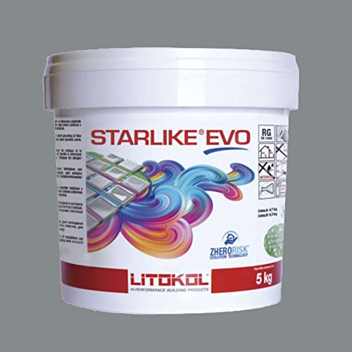 Litokol STARLIKE EVO 125 GRIGIO CEMENTO grau III Epoxidharz Kleber Fuge 5 kg Eimer von MOSANI