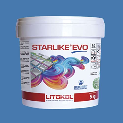 Litokol STARLIKE EVO 330 BLU AVIO blau I Epoxidharz Kleber Fuge 5kg Eimer von MOSANI