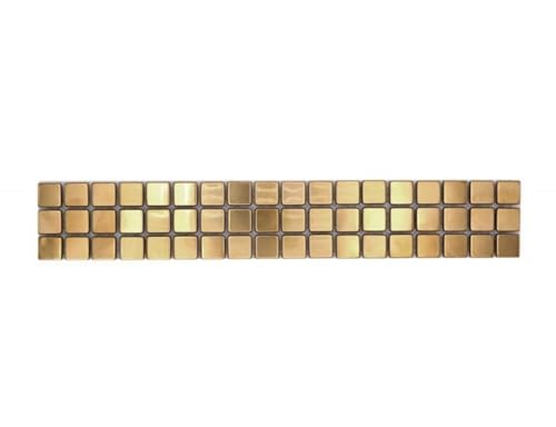 Mosaik Borde Bordüre Gold Edelstahl leicht gebürstet MOS129BOR-0707 von MOSANI