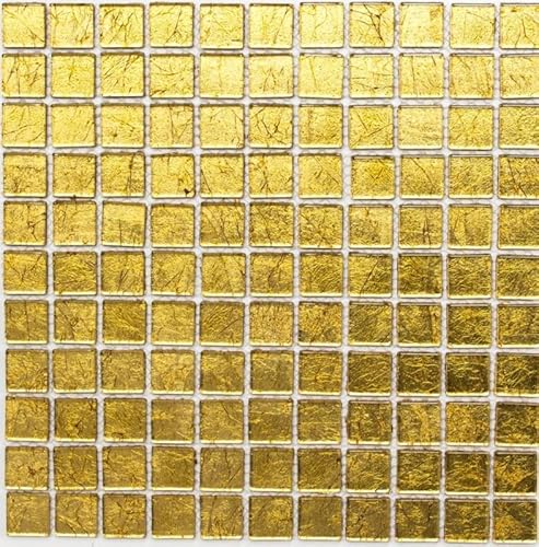 Glasmosaik gold Mosaikfliese Struktur Fliesenspiegel Küche Duschwand MOS120-0742 Glasmosaik gold Mosaikfliese Struktur Fliesenspiegel Küche Duschwand MOS120-0742 von MOSANI