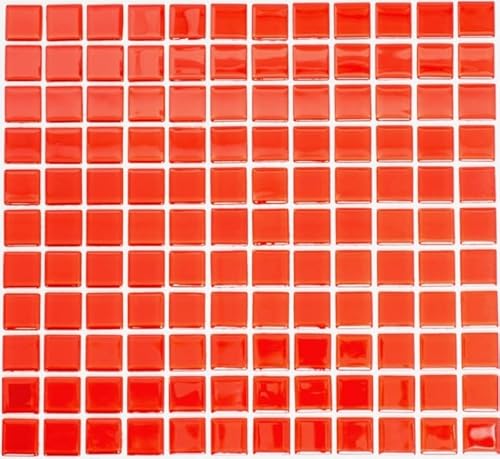 Mosaikfliese Glasmosaik rot BAD WC Küche WAND Mosaikmatte MOS60-0904 von MOSANI