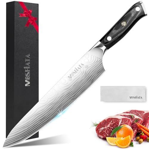 MOSFiATA Kochmesser 10 Zoll - Extrem scharfes Fleischmesser aus hochwertigem EN1.4116 Stahl, ideal für Profiköche, Kochmesser Messer Küchenmesser Chef Knife, inklusive eleganter Geschenkverpackung von MOSFiATA