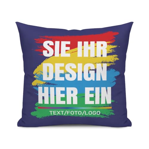 MOSGDBV Personalisierte KissenhüLle Mit Optionaler FüLlung – Mit Text, Namen, Foto Oder Logo Selbst Gestalten – Weicher & Langlebiger Kissenbezug, Personalisierte Geschenk Zum Valentinstag von MOSGDBV