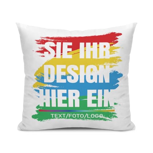 MOSGDBV Personalisierte KissenhüLle Mit Optionaler FüLlung – Mit Text, Namen, Foto Oder Logo Selbst Gestalten – Weicher & Langlebiger Kissenbezug, Personalisierte Geschenk Zum Valentinstag von MOSGDBV