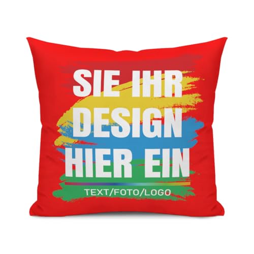 MOSGDBV Personalisierte KissenhüLle Mit Optionaler FüLlung – Mit Text, Namen, Foto Oder Logo Selbst Gestalten – Weicher & Langlebiger Kissenbezug, Personalisierte Geschenk Zum Valentinstag von MOSGDBV