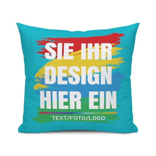 MOSGDBV Personalisierte KissenhüLle Mit Optionaler FüLlung – Mit Text, Namen, Foto Oder Logo Selbst Gestalten – Weicher & Langlebiger Kissenbezug, Personalisierte Geschenk Zum Valentinstag von MOSGDBV