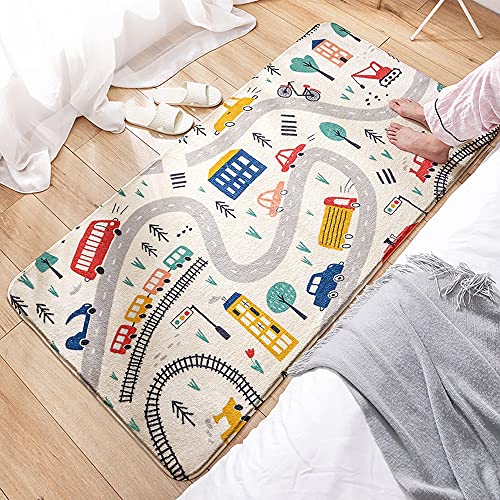 Läufer Teppich Rechteck Runner Modern Kinderteppich Waschbare für Babyzimmer Kleinkinderzimmer Wohnzimmer Schlafzimmer Kinderteppiche Teppiche Flauschige Kinder Schutzmatten Kindermatte 40 x 120 cm von MOSHOINOT