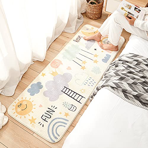 Läufer Teppich Rechteck Runner Modern Kinderteppich Waschbare für Babyzimmer Kleinkinderzimmer Wohnzimmer Schlafzimmer Kinderteppiche Teppiche Flauschige Kinder Schutzmatten Kindermatte 40 x 120 cm von MOSHOINOT