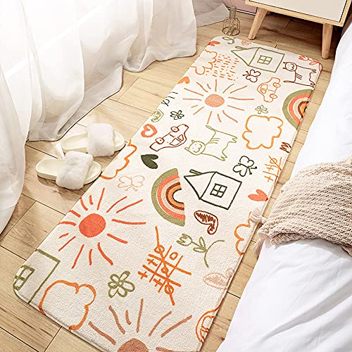 Läufer Teppich Rechteck Runner Modern Kinderteppich Waschbare für Babyzimmer Kleinkinderzimmer Wohnzimmer Schlafzimmer Kinderteppiche Teppiche Flauschige Kinder Schutzmatten Kindermatte 40 x 120 cm von MOSHOINOT