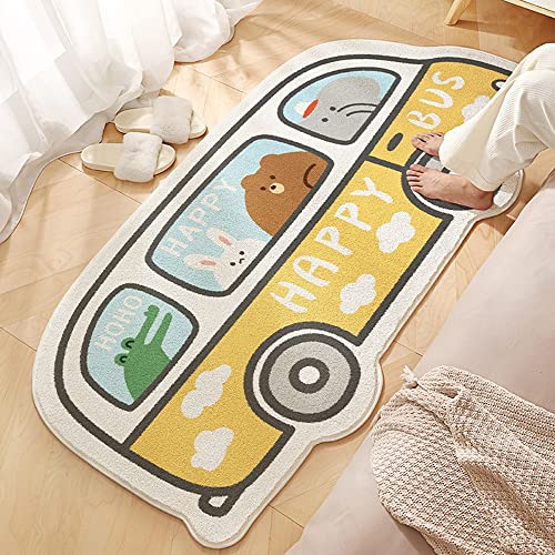 MOSHOINOT Bettvorleger Kinderzimmer Waschbar Läufer Teppich Rechteck Runner Modern Kinderteppich Waschbare für Babyzimmer Kleinkinderzimmer Schlafzimmer Kinderteppiche Teppiche Flauschige 40 x 120 cm von MOSHOINOT