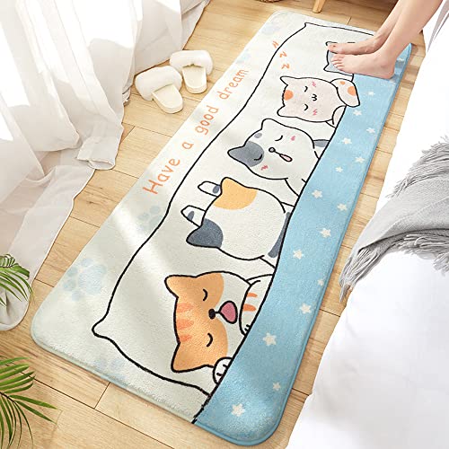 MOSHOINOT Bettvorleger Kinderzimmer Waschbar Läufer Teppich Rechteck Runner Modern Kinderteppich Waschbare für Babyzimmer Kleinkinderzimmer Schlafzimmer Kinderteppiche Teppiche Flauschige 40 x 120 cm von MOSHOINOT