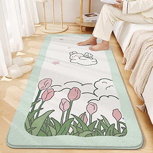 MOSHOINOT Bettvorleger Kinderzimmer Waschbar Läufer Teppich Rechteck Runner Modern Kinderteppich Waschbare für Babyzimmer Kleinkinderzimmer Schlafzimmer Kinderteppiche Teppiche Flauschige 40 x 120 cm von MOSHOINOT