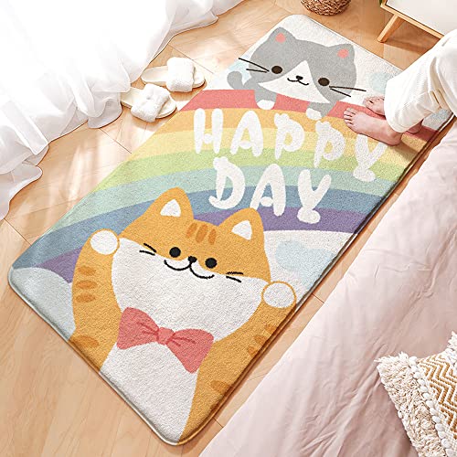 MOSHOINOT Bettvorleger Kinderzimmer Waschbar Läufer Teppich Rechteck Runner Modern Kinderteppich Waschbare für Babyzimmer Kleinkinderzimmer Schlafzimmer Kinderteppiche Teppiche Flauschige 40 x 120 cm von MOSHOINOT