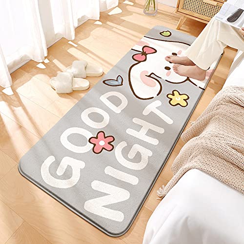 MOSHOINOT Bettvorleger Kinderzimmer Waschbar Läufer Teppich Rechteck Runner Modern Kinderteppich Waschbare für Babyzimmer Kleinkinderzimmer Schlafzimmer Kinderteppiche Teppiche Flauschige 40 x 120 cm von MOSHOINOT