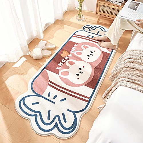 MOSHOINOT Bettvorleger Kinderzimmer Waschbar Läufer Teppich Rechteck Runner Modern Kinderteppich Waschbare für Babyzimmer Kleinkinderzimmer Schlafzimmer Kinderteppiche Teppiche Flauschige 40 x 120 cm von MOSHOINOT