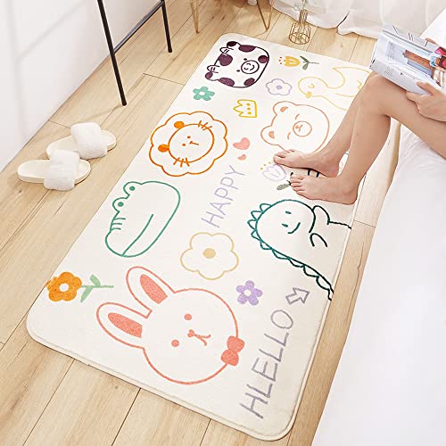 MOSHOINOT Bettvorleger Kinderzimmer Waschbar Läufer Teppich Rechteck Runner Modern Kinderteppich Waschbare für Babyzimmer Kleinkinderzimmer Schlafzimmer Kinderteppiche Teppiche Flauschige 40 x 120 cm von MOSHOINOT