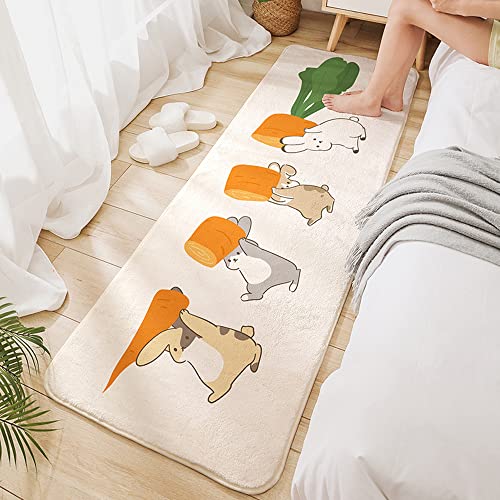 MOSHOINOT Bettvorleger Kinderzimmer Waschbar Läufer Teppich Rechteck Runner Modern Kinderteppich Waschbare für Babyzimmer Kleinkinderzimmer Schlafzimmer Kinderteppiche Teppiche Flauschige 60 x 160 cm von MOSHOINOT
