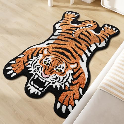 MOSHOINOT Läufer Runner Teppich Rechteck Modern Waschbare für Wohnzimmer Schlafzimmer Badezimmer Badewanne Waschbecken Tiger Teppiche Flauschige Schutzmatten 60 x 100 cm MOSHOINOT Läufer Runner Teppich Rechteck Modern Waschbare für Wohnzimmer Schlafzimmer Badezimmer Badewanne Waschbecken Tiger Teppiche Flauschige Schutzmatten 60 x 100 cm von MOSHOINOT