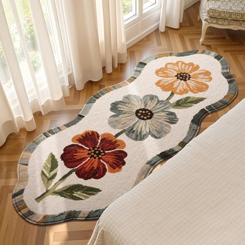 MOSHOINOT Läufer Runner Teppich Rechteck Modern Waschbare für Wohnzimmer Schlafzimmer Blumen Teppiche Flauschige Schutzmatten 50 x 110 cm MOSHOINOT Läufer Runner Teppich Rechteck Modern Waschbare für Wohnzimmer Schlafzimmer Blumen Teppiche Flauschige Schutzmatten 50 x 110 cm von MOSHOINOT