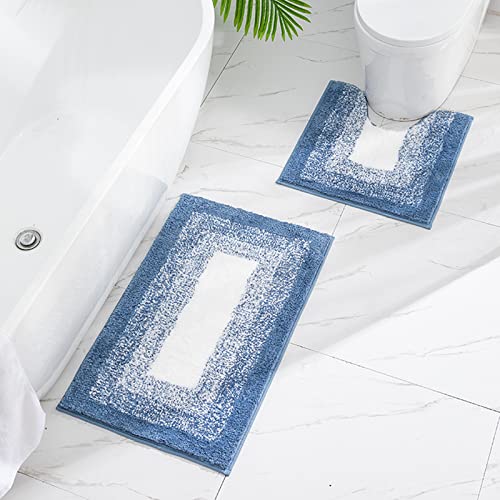 MOSHOINOT Toilettenteppich 2-teiliges Set Badematte rutschfest Badteppiche Badvorleger Waschbar Badezimmerteppich für Badewanne Saugfähige Bade Stark Saugfähiger Teppiche Duschmatten Badewannenmatten MOSHOINOT Toilettenteppich 2-teiliges Set Badematte rutschfest Badteppiche Badvorleger Waschbar Badezimmerteppich für Badewanne Saugfähige Bade Stark Saugfähiger Teppiche Duschmatten Badewannenmatten von MOSHOINOT