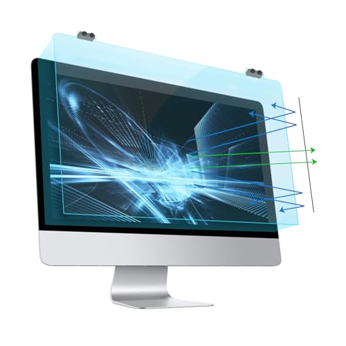 MOSISO 23-24 Zoll Computer Blaulicht Blocking Bildschirm Schutzfolie für Diagonale 23/23,6/23,8/24 Zoll Monitor,Blendschutz Beidseitig Verfügbar Augenschutz Hängender Computer Bildschirm Blocker von MOSISO