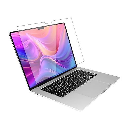 MOSISO Gehärtetes Glas Displayschutzfolie Kompatibel mit MacBook Air 15 Zoll 2023 A2941 M2,Ultradünn Hohe Auflösung Bildschirm Filterfolie 9H Härte Anti Fingerabdruck Laptop Bildschirmschutzfolie von MOSISO
