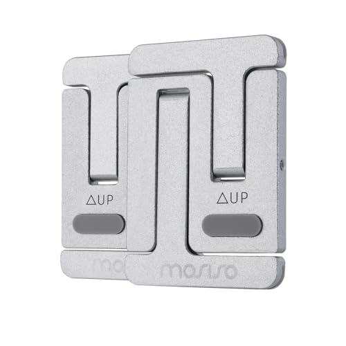 MOSISO Mini Tragbarer Laptopständer für Schreibtisch,Einstellbar Aluminium Legierung Computerständer,Ergonomisch Faltbar Tastatur Riser Kickstand für Arbeit,Kompatibel mit Allen Laptops,Silber von MOSISO