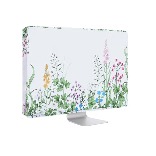 MOSISO Monitor Bildschirm Hülle 26,27,28,29 Zoll Anti-Statik Staubdicht LCD/LED/HD Panel Hülle Üppiges Unkraut Computer Bildschirmschutz Kompatibel mit iMac 27 Zoll,26-29 Zoll PC,Desktop und TV,Weiß von MOSISO