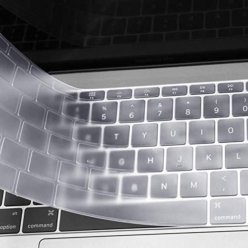 MOSISO Ultra Dünn Transparent Tastaturschutz Kompatibel mit MacBook Pro 13 Zoll 2017 2016 Release A1708 Ohne Touch Bar & Kompatibel mit MacBook 12 Zoll A1534 - EU Layout, TPU Klar von MOSISO