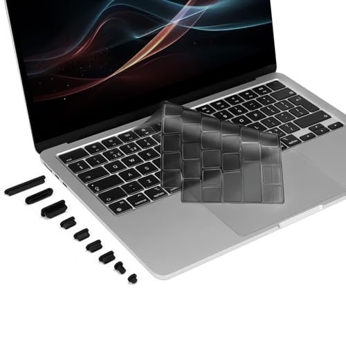MOSISO Tastaturschutz Ultra Dünn Skin mit Staubpfropfen Kompatibel mit MacBook Air 13,6 M4 M3 M2 2025-2022,für Mac Air 15 M4 M3 M2 2025-2023,für MacBook Pro 14/16 Zoll M4 M3 M2 M1 2021-2025,Rauchgrau MOSISO Tastaturschutz Ultra Dünn Skin mit Staubpfropfen Kompatibel mit MacBook Air 13,6 M4 M3 M2 2025-2022,für Mac Air 15 M4 M3 M2 2025-2023,für MacBook Pro 14/16 Zoll M4 M3 M2 M1 2021-2025,Rauchgrau von MOSISO